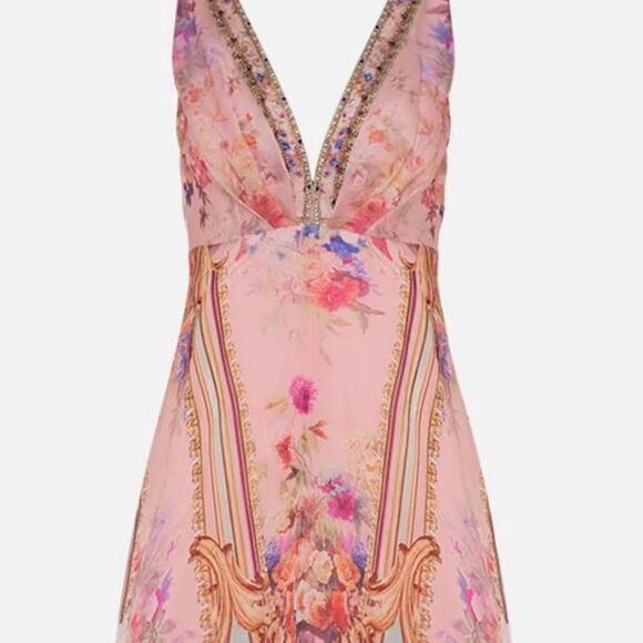 16 NWT 1000.00 CAMILLA Plunge Neck Maxi Dress
Letters From The Pink Room Size XS - Picture 8 of 8